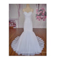 High quality new lace embroidery decorative backless mermaid bride wedding dress